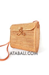 ata mini barrel bag with leather