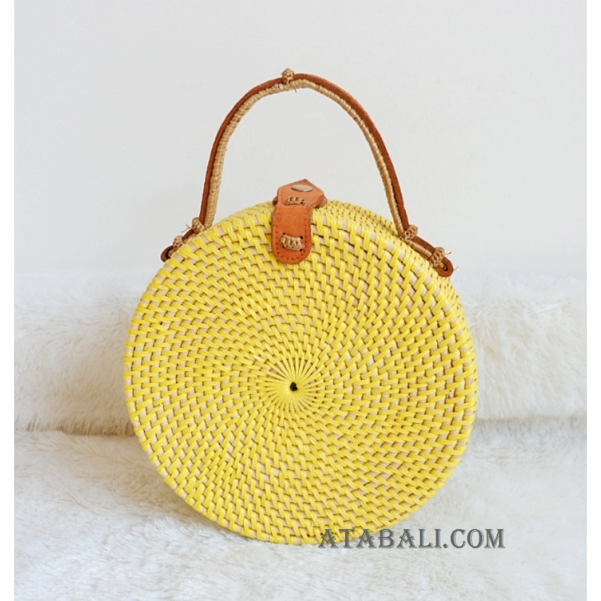 yellow leather handbags